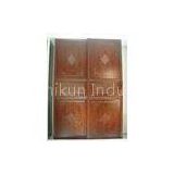 interior wooden Embossed / Carved Plastic Sliding Door with PVC skin