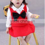B21666A Korean Hot Selling Kids Clothing Sets Little Girls Sweater Vests Dress Suits thumbnail-4