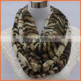 Manufacture Wholesale Fashion Cheap Circle Thick Polyester Tiger Stripe Scarf thumbnail-1