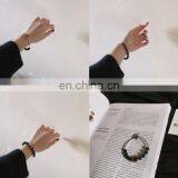 2 Styles Retro Blue Sandstone Luck Black Beads Star Bracelet Couple Jewelry Natural Stone Bracelet thumbnail-2