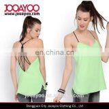 Women's Fashion Strappy Chiffon Cut Out V-Neck Tank Top thumbnail-1