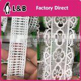 White Lace Milk Silk Material Trims Chemical Embroidery Border Lace thumbnail-3
