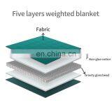 2020 Summer Hot Products Multi Size Color Weight Solid Color 100 Cotton Glass Beads Filled Wholesale Gravity Weighted Blanket thumbnail-6