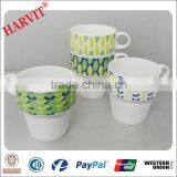 Stackable Coffee Mug With Flower Design thumbnail-1