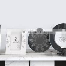 Black And White Ceramic Frame Dinner Plate Tea Set With Decoration Vase thumbnail-3