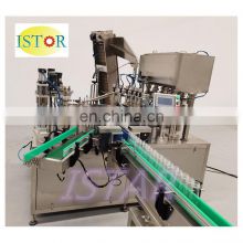 Automatic 3 in 1 rotary  liquid  oil Vial Oral Liquid Filling capping labeling machines