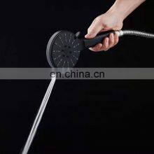 Matt Black Accessorie Overhead Rainfall Silver Set Plastic Tops Top Rain Shower Head thumbnail-4