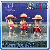 MINI QUTE 11 cm Japanese Anime Sea Poacher Pirates One Piece Action Figure Assemble Monkey D Luffy Brinquedos Boys NO.MQ 063 thumbnail-1