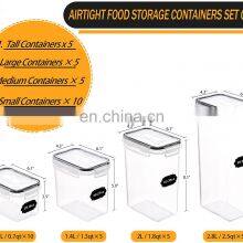 25 Pack Airtight Food Storage Containers Set BPA Free Plastic Dry Food Canisters for Kitchen Pantry Organization and Storage thumbnail-2