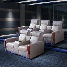 Private Villa Audio-visual Room Leather Electric Sofa Home Theater Electric Multi-functional Sofa Combination thumbnail-4