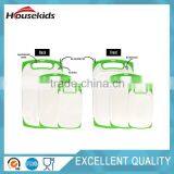 3-Piece Dishwasher Safe Plastic Cutting Board Set With Non-Slip Feet and Deep Drip Juice Groove, White With Lime Green thumbnail-2