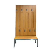 Compact Laminate Locker Z Shape Storage Cabinet HPL Locker thumbnail-4