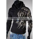 Mens Black Dragon Hoodies Hoody thumbnail-2