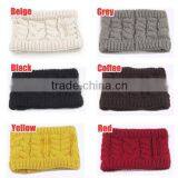 Fashion Beige Twisted Knit Crochet Winter Lady Headband thumbnail-3