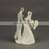 High Quality Event Supplies Bride and Groom Ceramic Figurine Cake Topper for Wedding Party Table Decoration-BY-TOP4 thumbnail-1