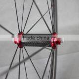 700C Carbon Wheels Clincher Road Carbon Rims 21mm Width Bicycle Wheelset With Titanium Quick Release 38C thumbnail-5