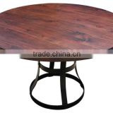 Vintage Industrial Dining Randa Table VAC-439 Rustic Finish Top