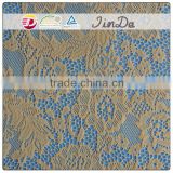 Chemical embroidery brown lace fabric for clothes making