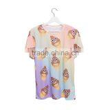 3D T Shirt Emoji Icecream Poop Print Custom Girls T Shirt Online Shopping thumbnail-1