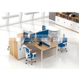 Executive Office Desk with 4 Partitions Division Office Furniture Table Designs 4 People Office Desk