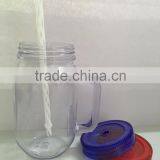 Plastic Mason Jar With Straw and Many Different Size, Colors thumbnail-3