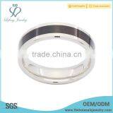 6mm Good Quality Titanium Wedding Bands With Wood Inlay thumbnail-1