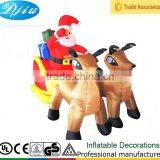 DJ-148 2015 hot double moose christmas santa claus inflatable decoration outdoor