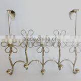 Flowers Over Door Hook, Satin Nickel
