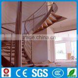 Wood Tread Metal Arc Stair for House Project Used in Indoor thumbnail-2