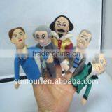 Educational Toy 8cm Human Form Plush Finger Puppet For Role Playing