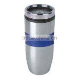 Stainless Steel Travel Mug With Plastic Circle thumbnail-3