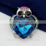Cute Animal Series-cute Bulk Heart Crystal Owl Brooch/handmeade Rhinestone Brooch thumbnail-1
