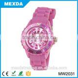 Hot Selling New Design Waterproof Fashion Pink Silicon Promotion Watch thumbnail-1