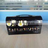 Rectangular Shaped Lunch Tin Box With Flower Printing