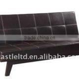 Modern Black Leather Sofa Bed thumbnail-1