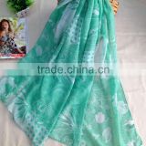Custom design top quality digital printing fashion silk scarf