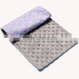 60pcs MOQ Embroidered Baby Burp Cloth Made of Minky Dot and Cotton thumbnail-2