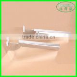 Chrome slatwall supports for wooden / glass dispaly