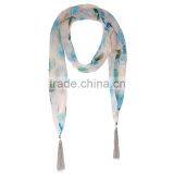 Fashion Romantic Rose Pattern Scarf,soft Polyster Scarf thumbnail-5