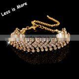 2015 New Wholesale Rhinestone Pave Crystal Chain Bead Bangle Bracelet thumbnail-2