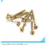 Flat Head Brass Plated Screws Coarse Thread Self Tapping Screws thumbnail-6