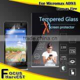 0.33mm 2.5D 9H Hardness 2016 Hot New Products Custom Cut Tempered Glass Screen Protectors for Micromax A093