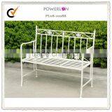 UK Outdoor Vintage White Lifetime Faux Metal Glider Bench Iron Garden Bench thumbnail-1