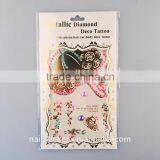 Custom Fashionable Rhinestone Sticker Metallic Tattoo Diamond Gold Temporary Tattoo Stickers thumbnail-3