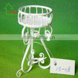 Dolls House Miniature 1:12 Scale Furniture White Wire Plant Stand Multi Planter thumbnail-2