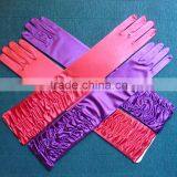 Arm Length Purple Long Satin Gloves thumbnail-3