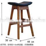 Restaurant Cafe Black Leather Wood Bistro Chair thumbnail-4