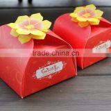 Hottest Selling China Red Paper Gift Box Candy Paper Box for Wedding