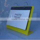 High Quality Clear Acrylic L Shape Calendar Dislay Holder With Photo Frame Wholesale thumbnail-3