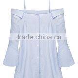 Women's Long Sleeve Loose Fit Off Shoulder Tops thumbnail-6